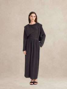 Fold-Over Collar Oversized Top