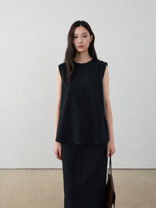 Cupro Tie-Waist Midi Skirt