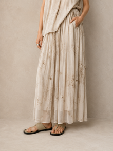 Dappled Ivory Maxi Skirt
