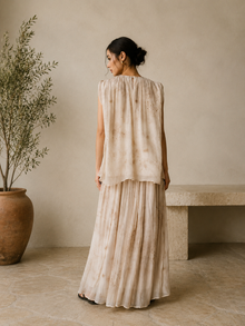 Dappled Ivory Maxi Skirt