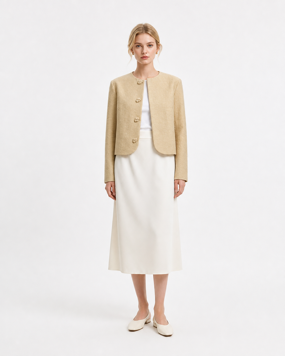 Cropped Bouclé Jacket