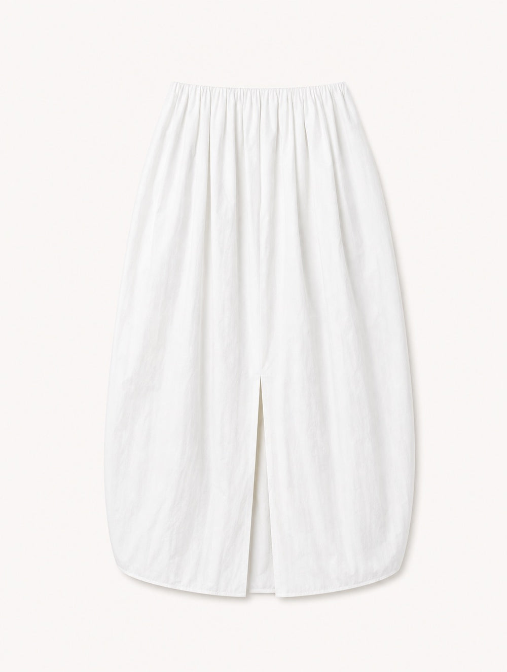 Tuck-Pleated Midi Skirt