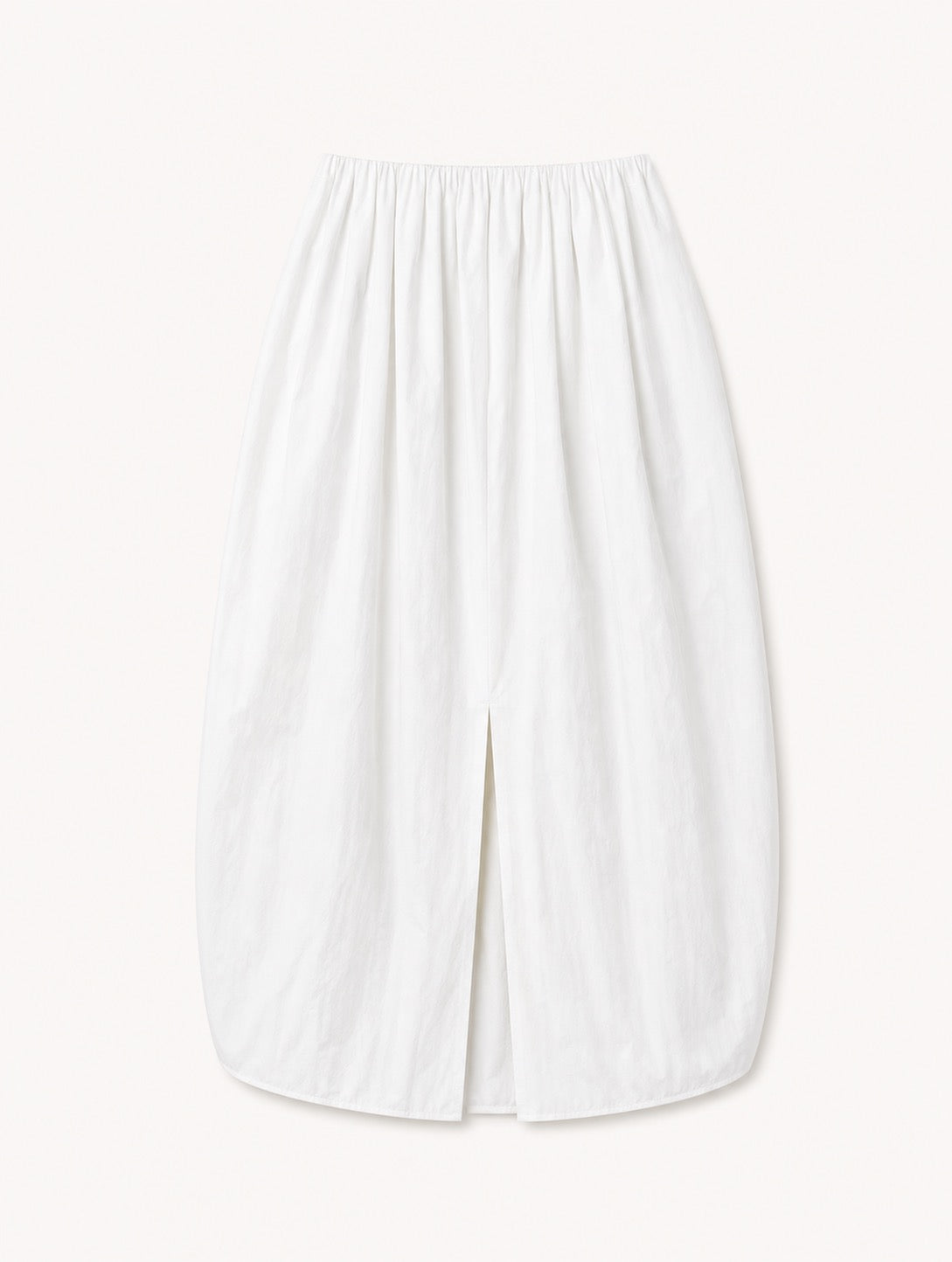 Tuck-Pleated Midi Skirt