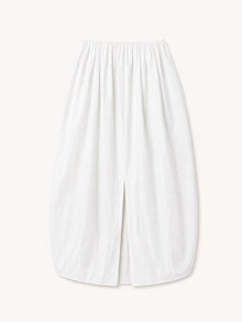 Tuck-Pleated Midi Skirt