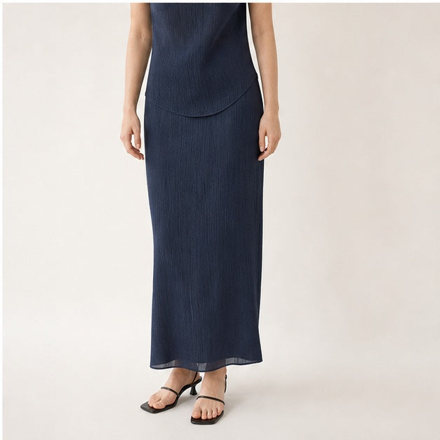 Textured One-Shoulder Knit Set