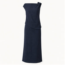 Textured One-Shoulder Knit Set