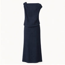 Textured One-Shoulder Knit Set