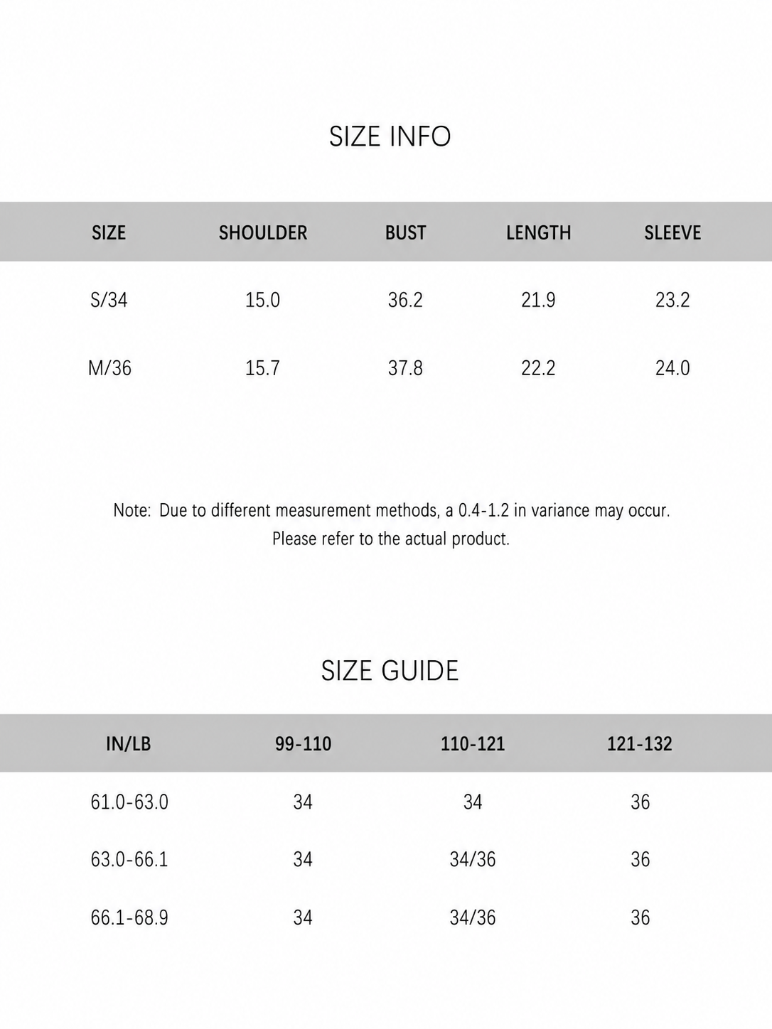 View Size Guide