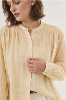 Pleated Ramie Shirt