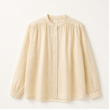Pleated Ramie Shirt