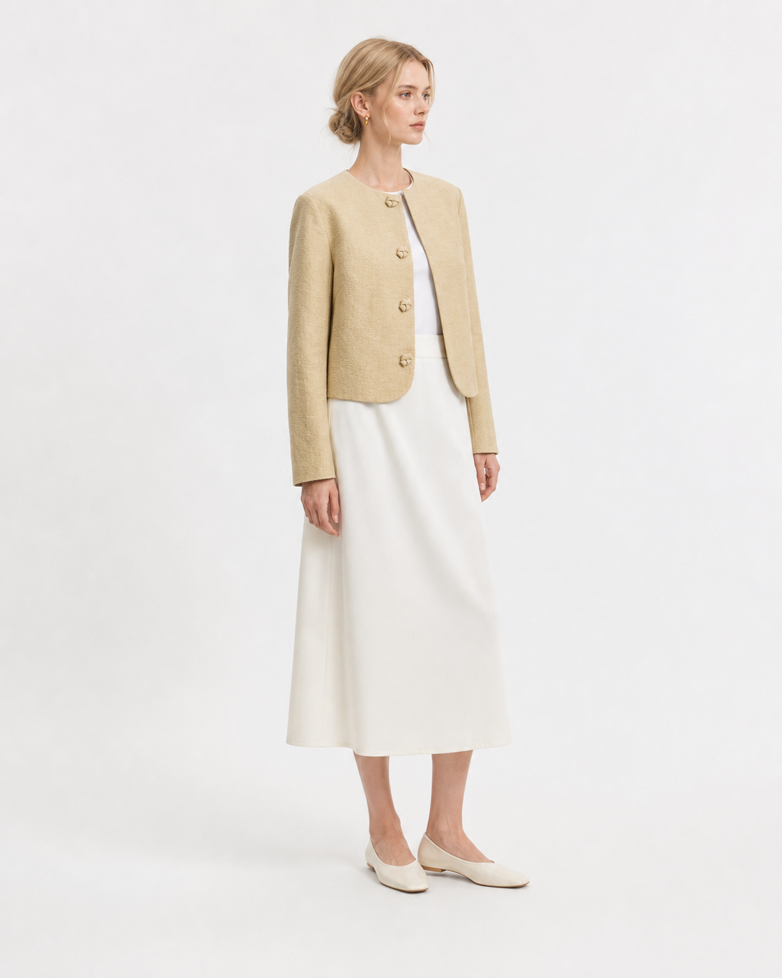Cropped Bouclé Jacket
