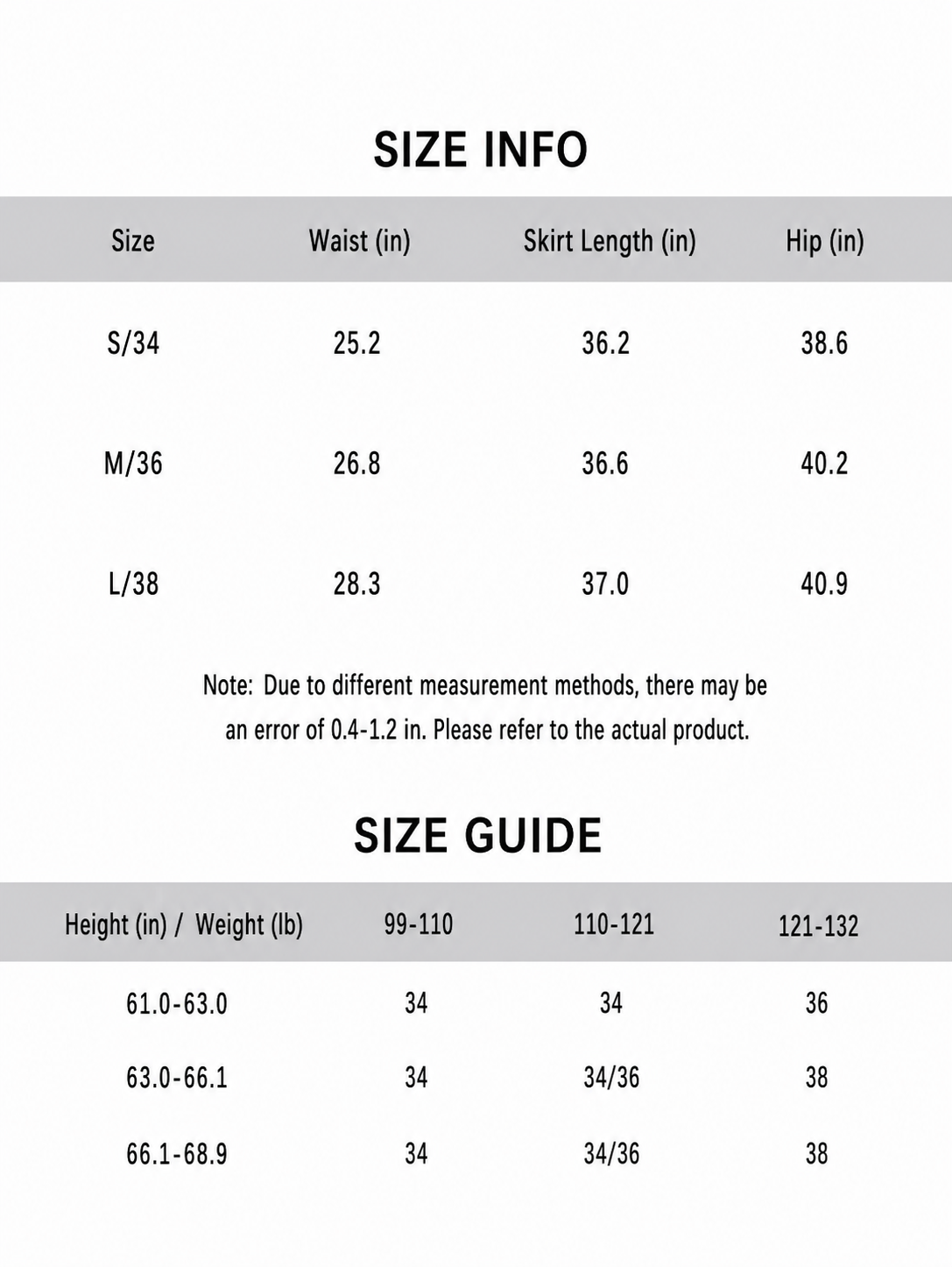 View Size Guide