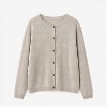 Linen Long-Sleeve Knit Cardigan（Flaxen）