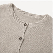 Linen Long-Sleeve Knit Cardigan（Flaxen）
