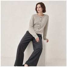 Linen Long-Sleeve Knit Cardigan（Flaxen）