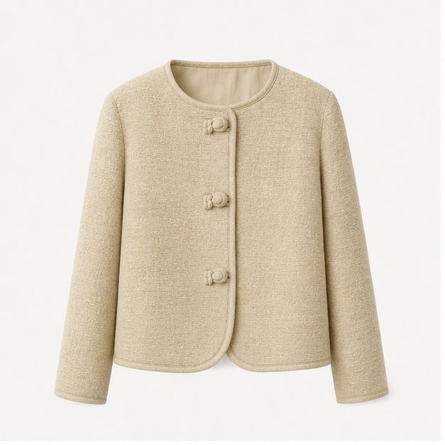 Cropped Bouclé Jacket