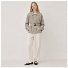 Cropped Lyocell Trench Jacket