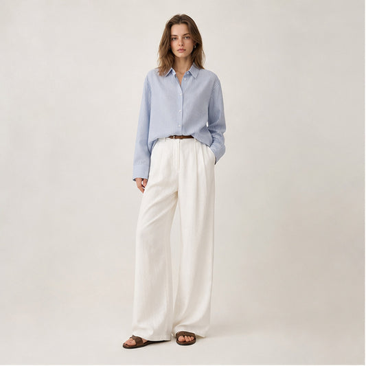 Blue Striped Relaxed Shirt