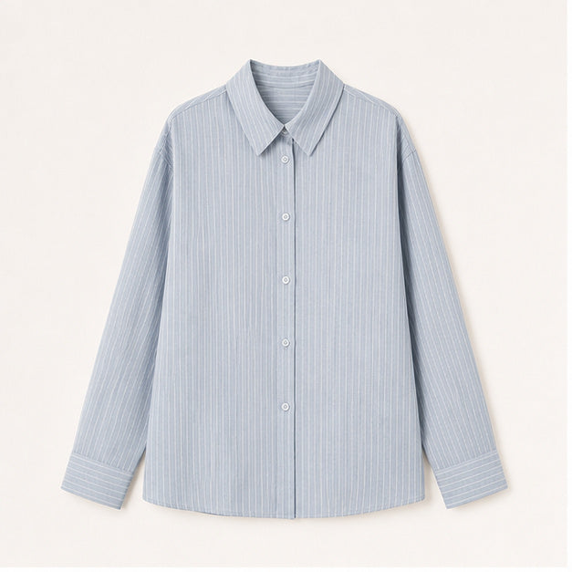 Blue Striped Relaxed Shirt