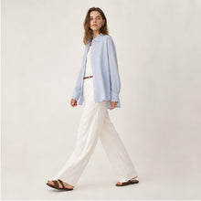 Blue Striped Relaxed Shirt