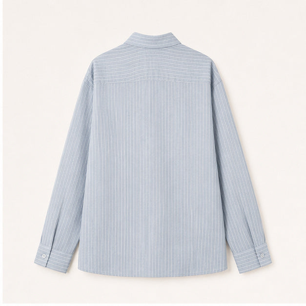 Blue Striped Relaxed Shirt