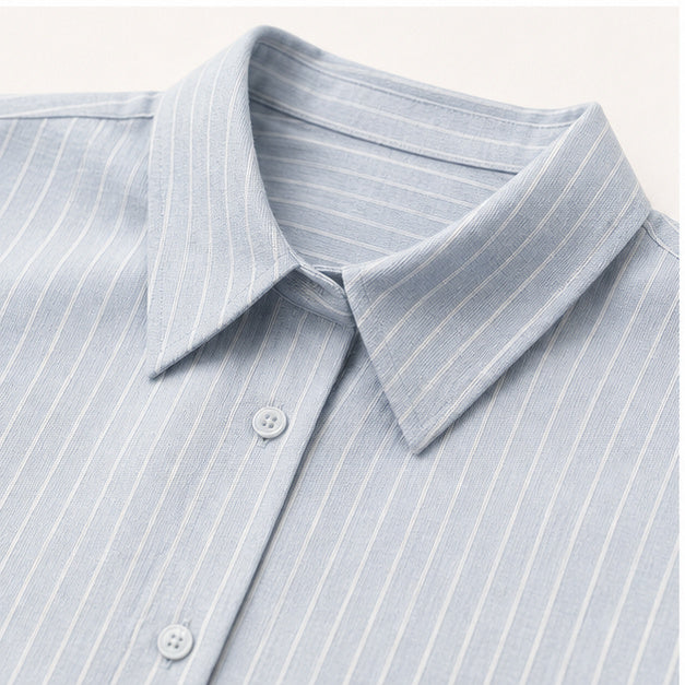 Blue Striped Relaxed Shirt