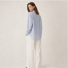 Blue Striped Relaxed Shirt