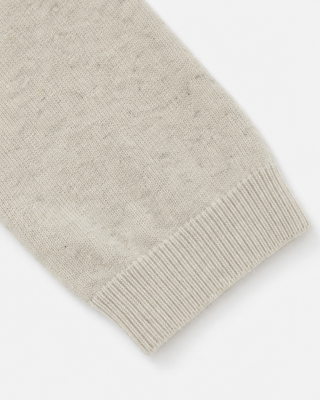 Oatmeal Wool Knit Drawstring Cardigan