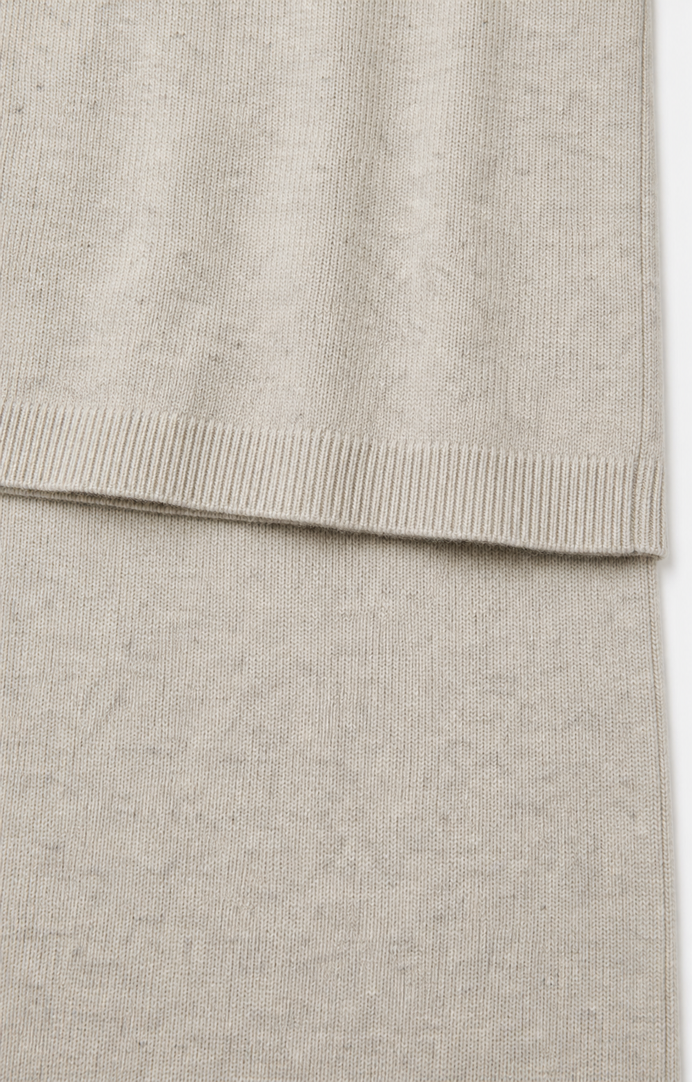 Oatmeal Wool Knit Drawstring Cardigan