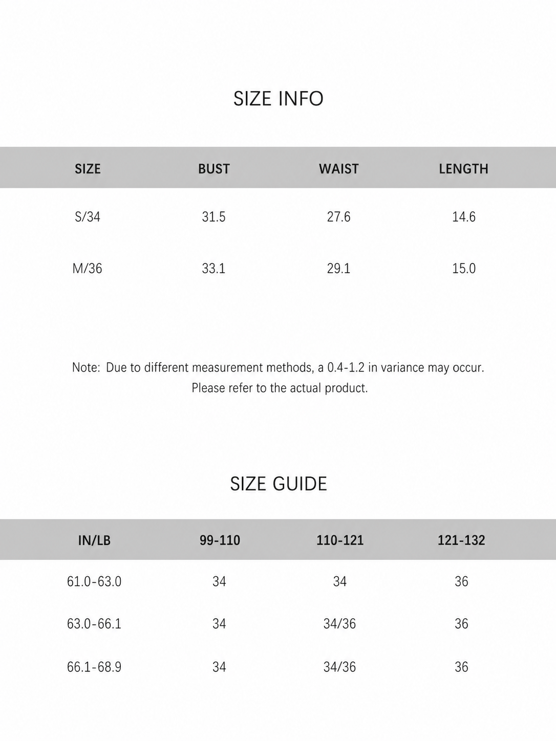 View Size Guide