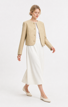 Cropped Bouclé Jacket