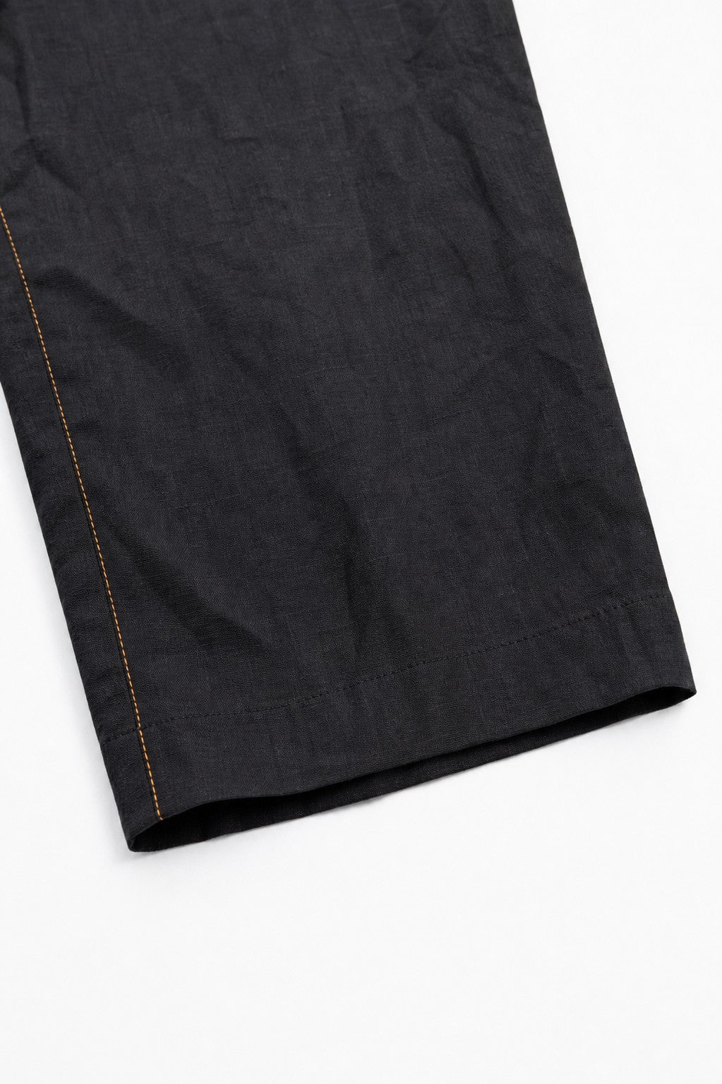 Black Linen Carrot-Fit Trousers