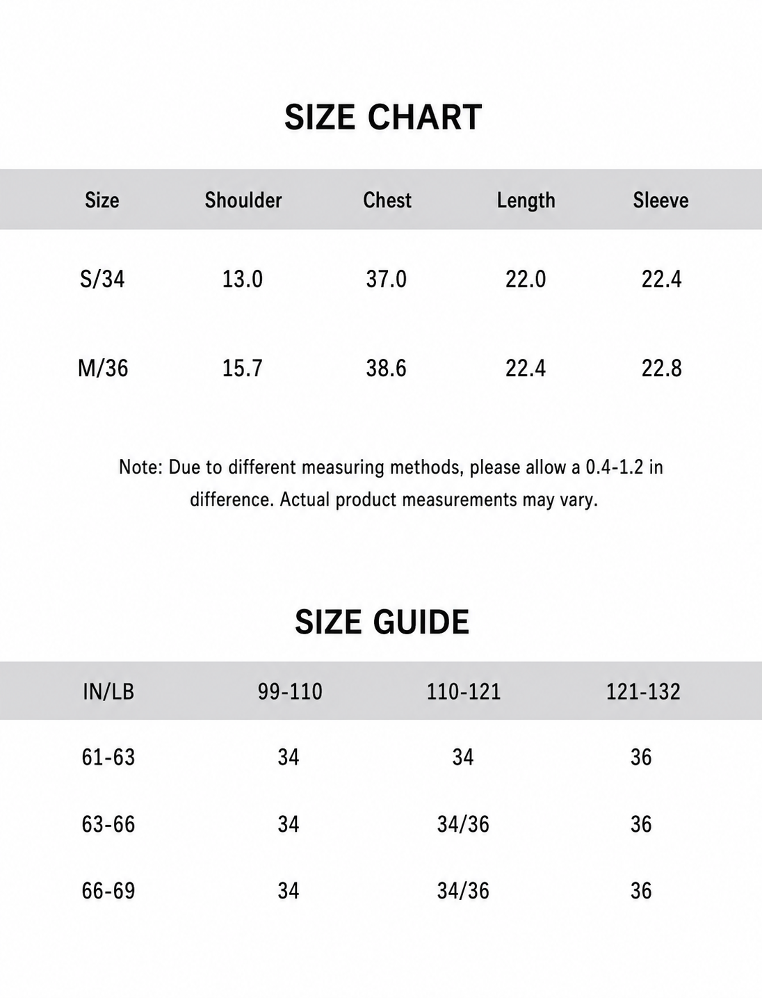 View Size Guide