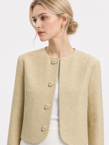 Cropped Bouclé Jacket