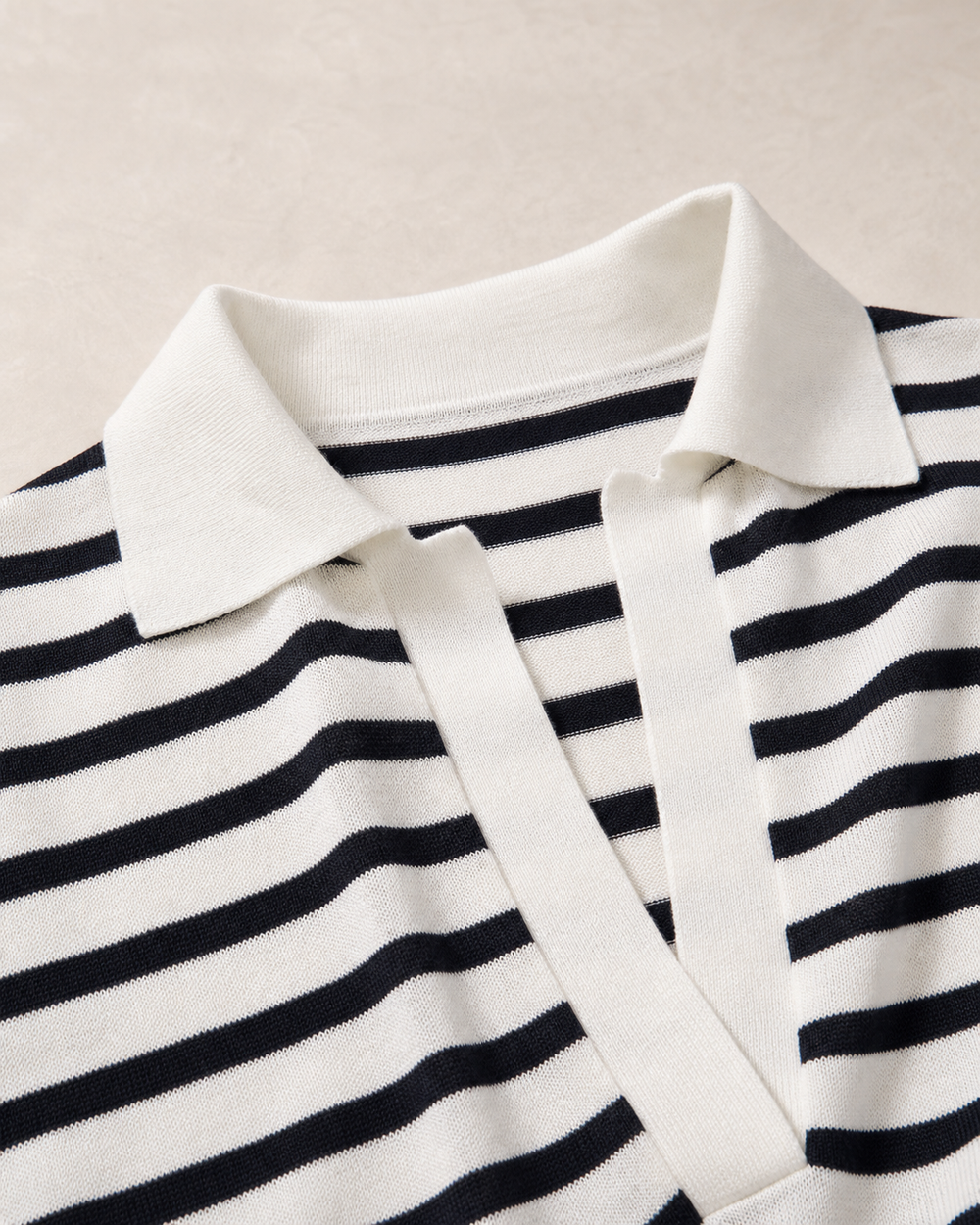 Striped Knit Polo