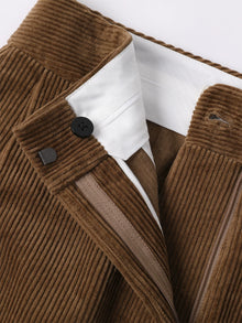 Lustrous Corduroy Wide-Leg Trousers