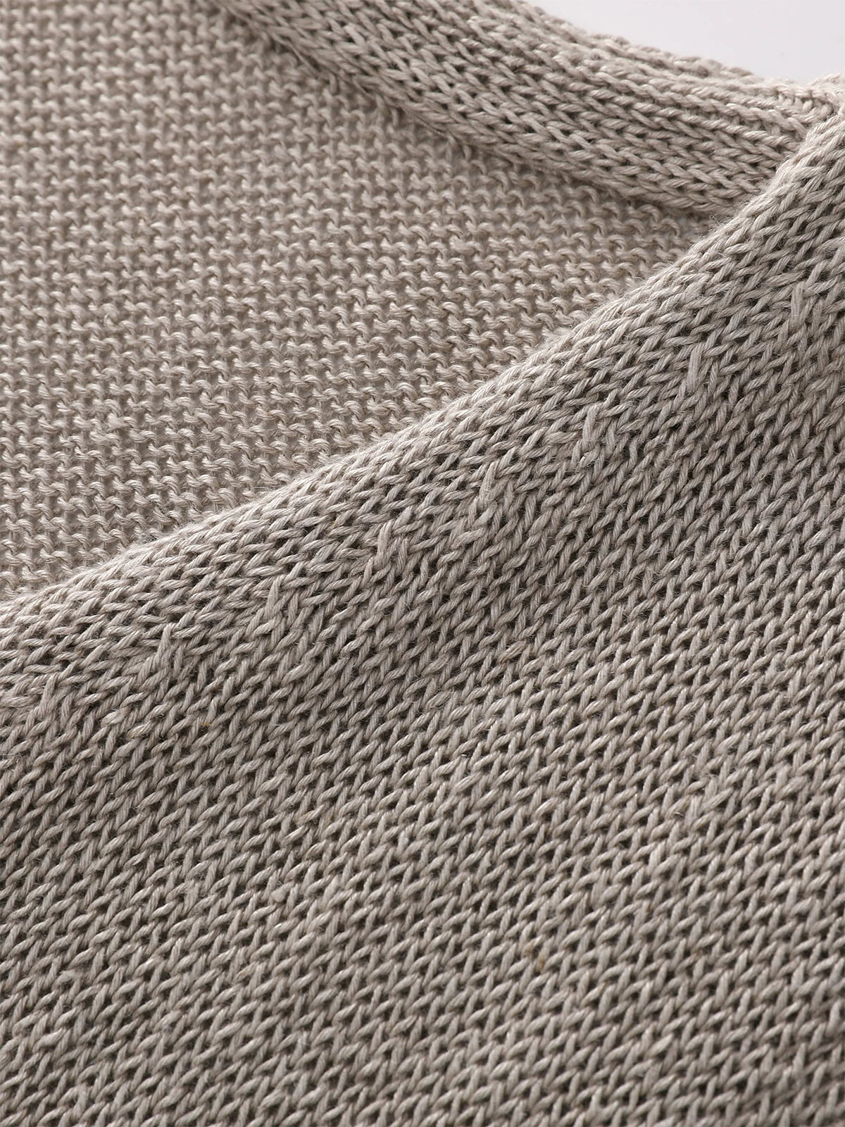 Linen V-Neck Sleeveless Knit Vest