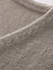 Linen V-Neck Sleeveless Knit Vest