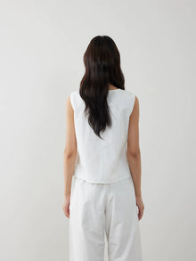 White Airy Wide-Leg Pants