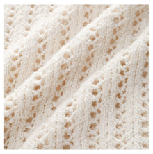 Open-Knit Polo Top