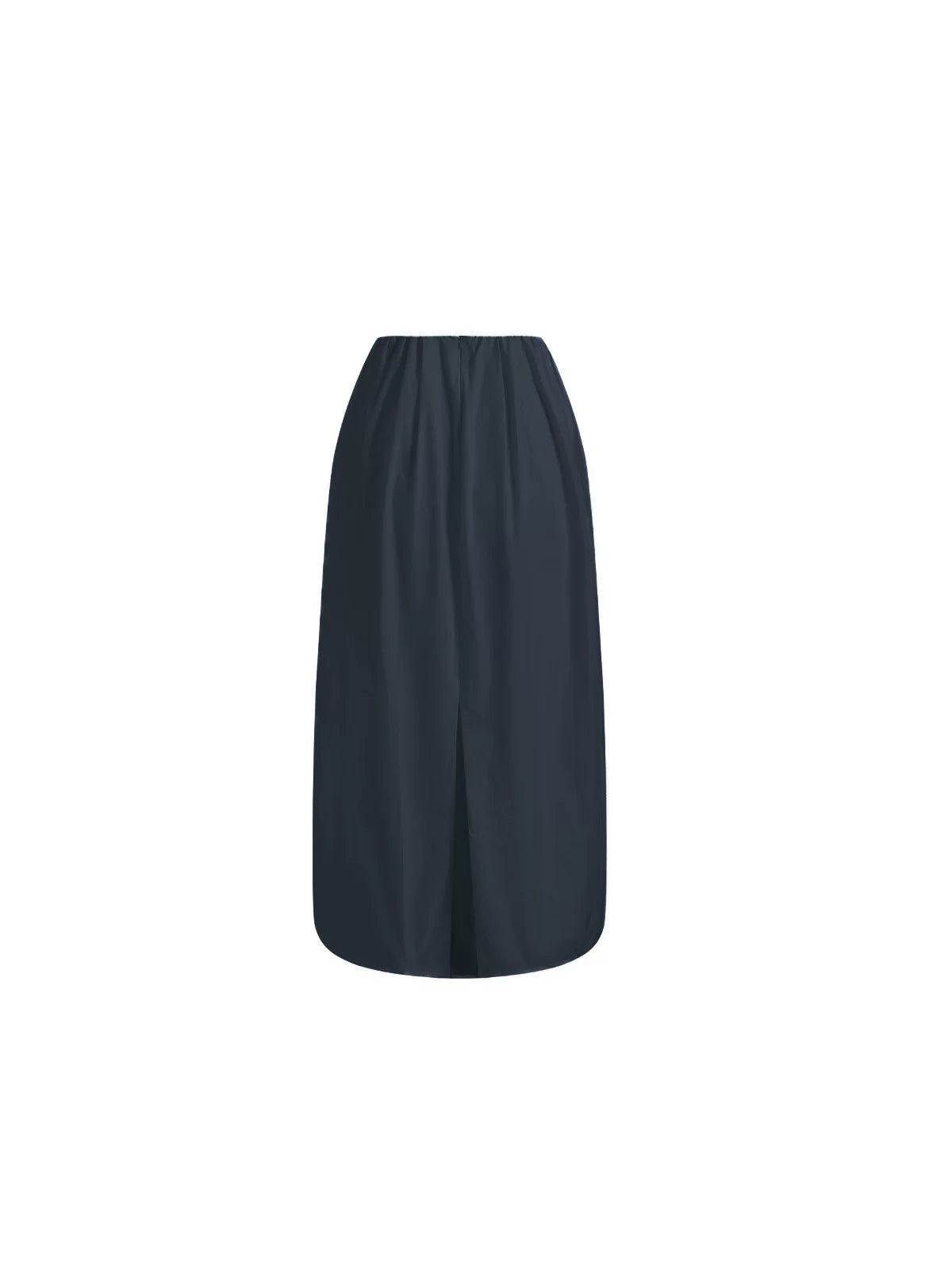 Tuck-Pleated Midi Skirt