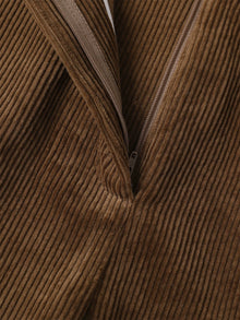 Lustrous Corduroy Wide-Leg Trousers