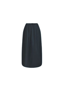 Tuck-Pleated Midi Skirt
