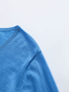 Superfine Merino V-Neck Knit Top