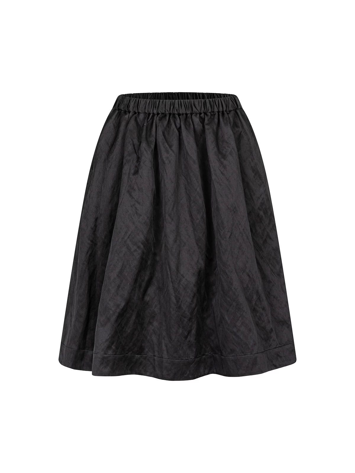 Accordion-Pleated Midi Skirt
