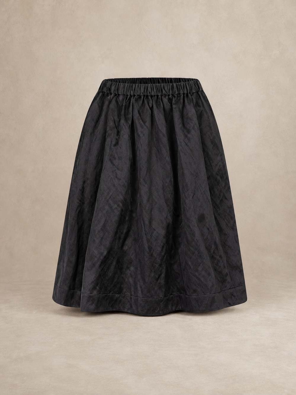 Accordion-Pleated Midi Skirt