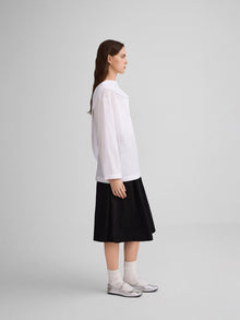 Accordion-Pleated Midi Skirt