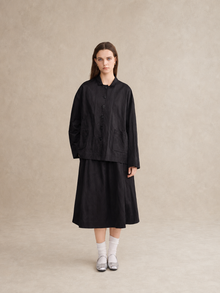 Accordion-Pleated Midi Skirt