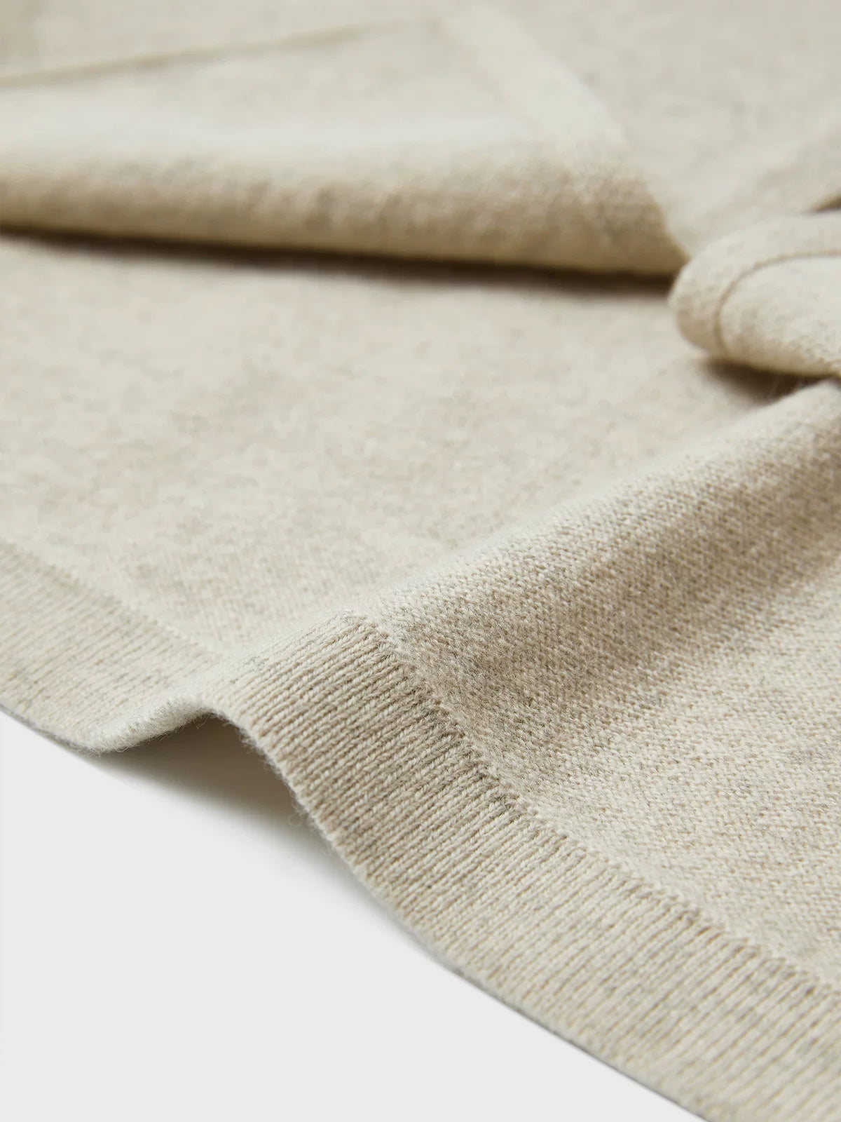 Oatmeal Wool Knit Midi Skirt