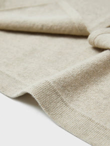 Oatmeal Wool Knit Midi Skirt